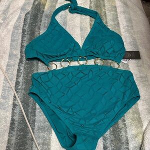 Vince Camuto Teal One Piece Swimsuit
